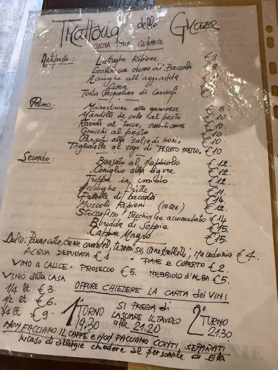 Trattoria delle Grazie Photo Menu 10