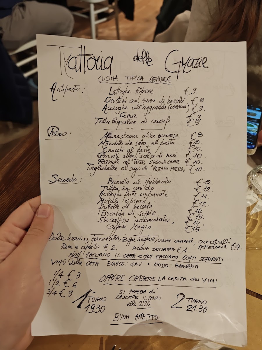 Trattoria delle Grazie Photo Menu 2
