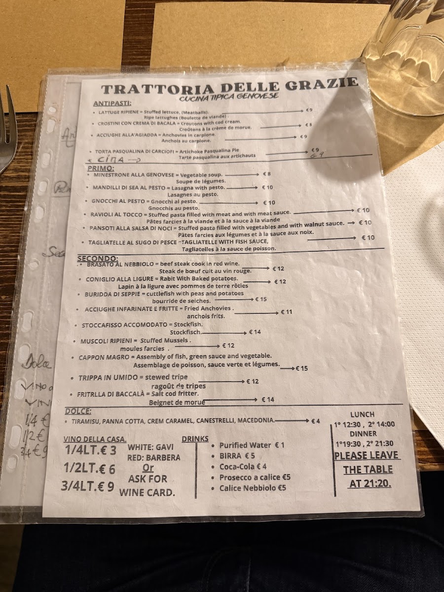 Trattoria delle Grazie Photo Menu 4