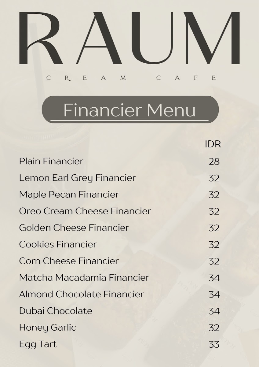 Raum Cream Cafe Gandaria City Photo Menu 1
