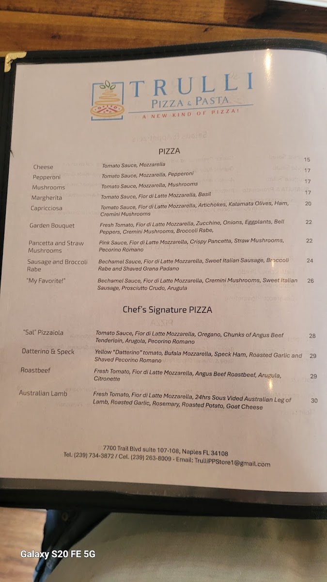 Trulli Pizza & Pasta Photo Menu 4
