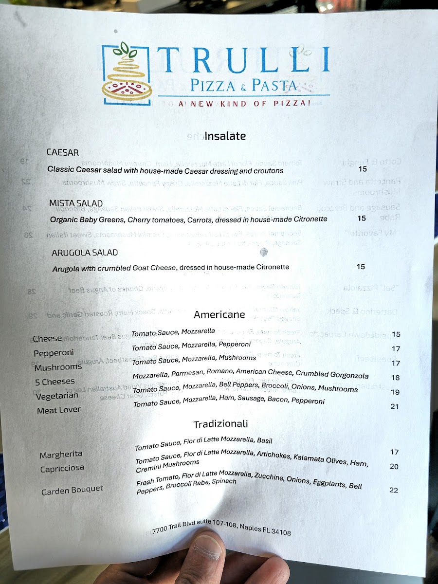 Trulli Pizza & Pasta Photo Menu 5