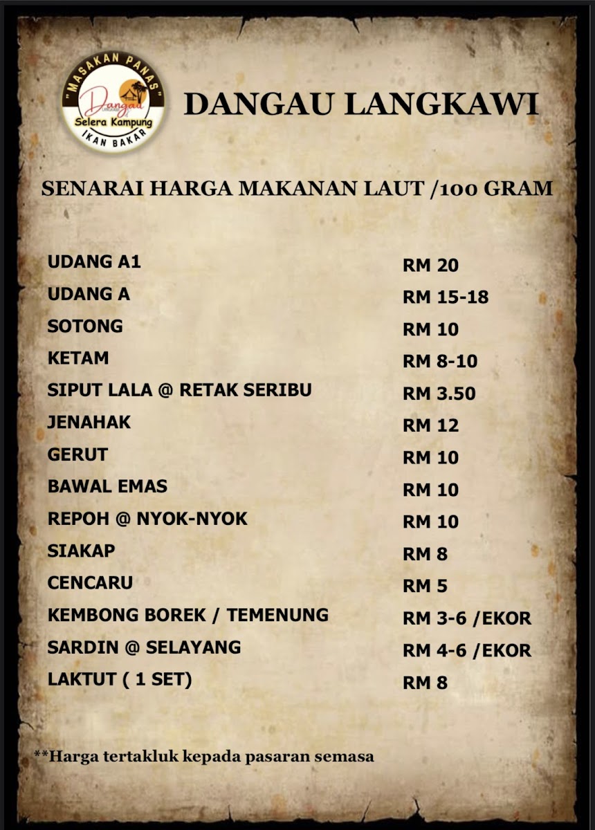 DANGAU LANGKAWI Photo Menu 8