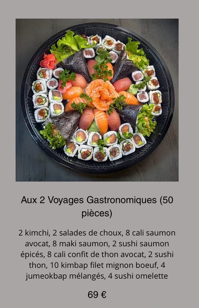 Sushi et Kimchi Photo Menu 7
