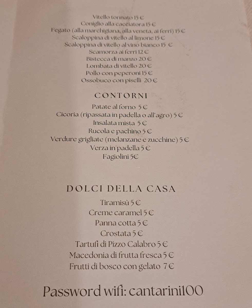Cantina Cantarini Photo Menu 1