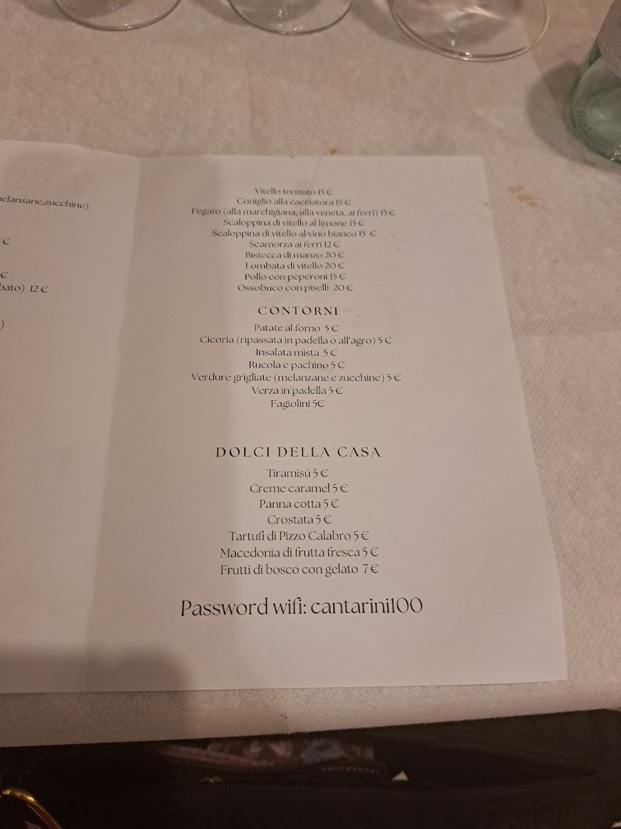 Cantina Cantarini Photo Menu 2