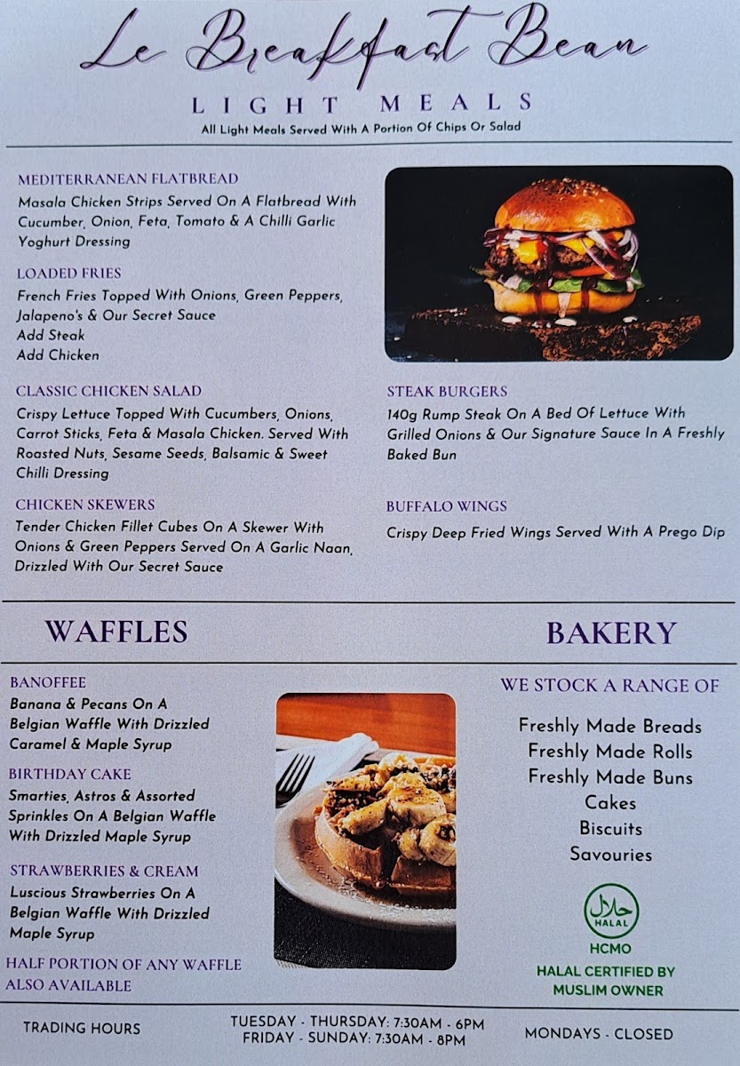 Le Breakfast Bean Photo Menu 1