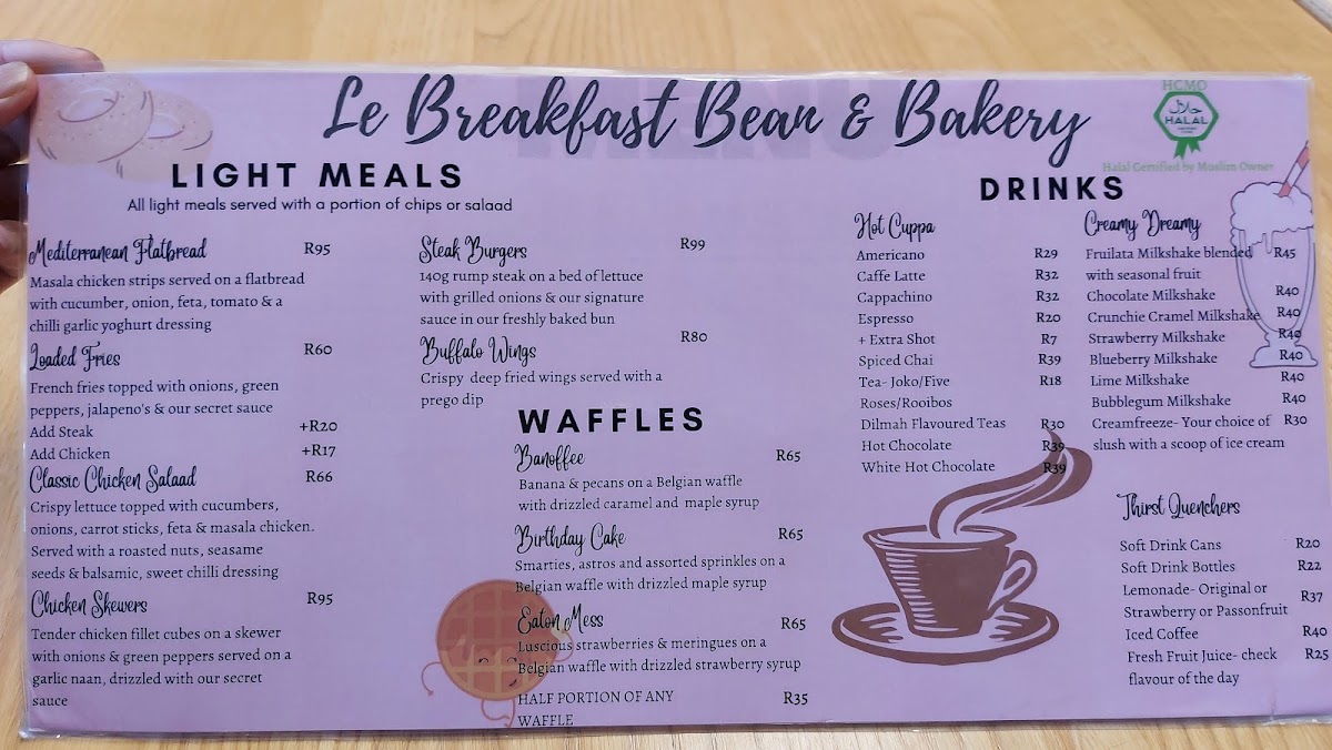 Le Breakfast Bean Photo Menu 2