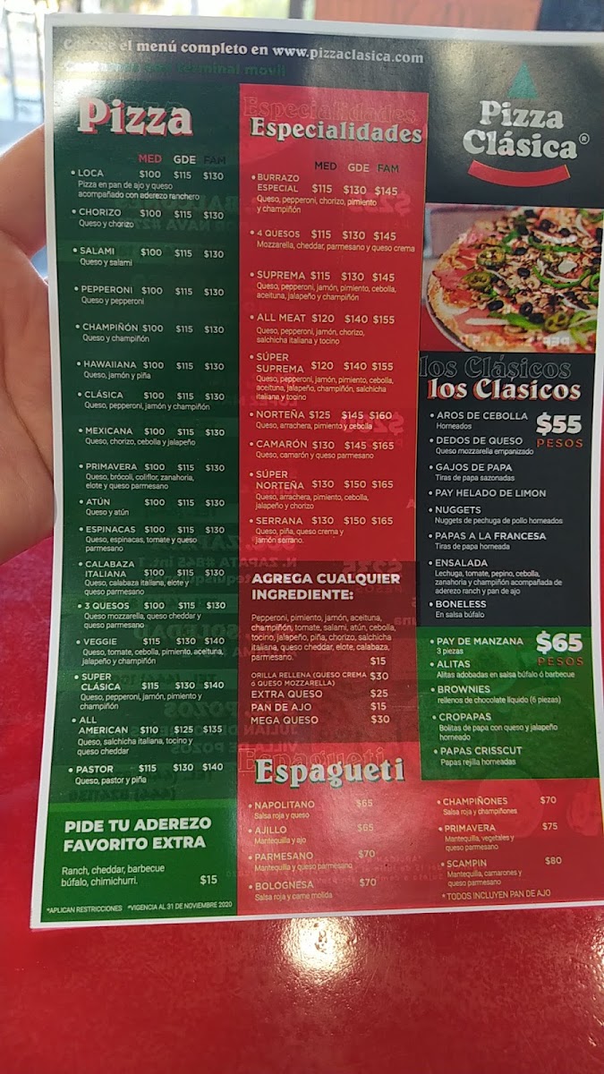Pizza Clásica Photo Menu 1
