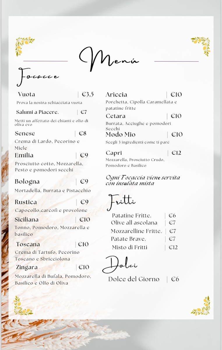 Mozza & bollicine Firenze Photo Menu 5