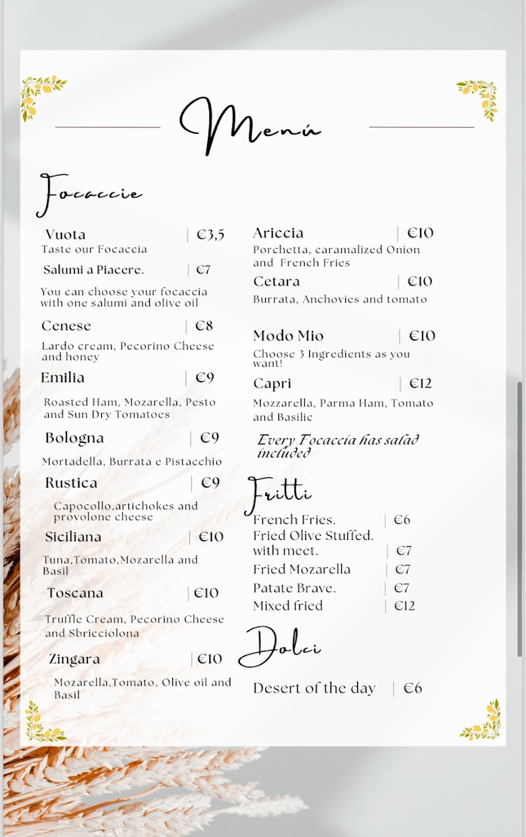 Mozza & bollicine Firenze Photo Menu 6