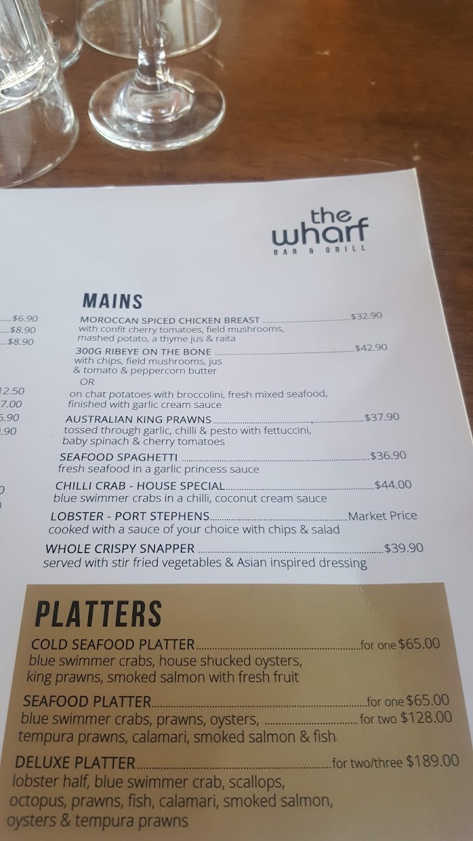 The Wharf Restaurant Photo Menu 5