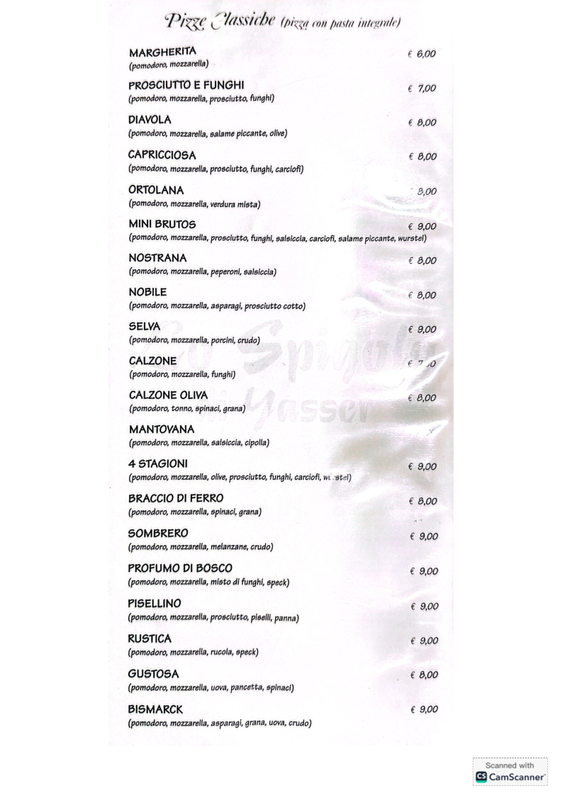 LO SPIGOLO RISTORANTE PIZZERIA Photo Menu 1