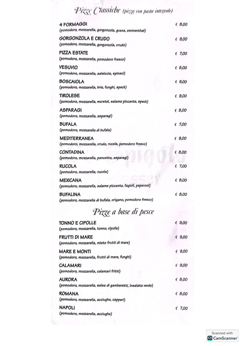 LO SPIGOLO RISTORANTE PIZZERIA Photo Menu 2