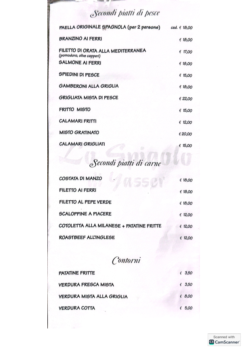 LO SPIGOLO RISTORANTE PIZZERIA Photo Menu 3