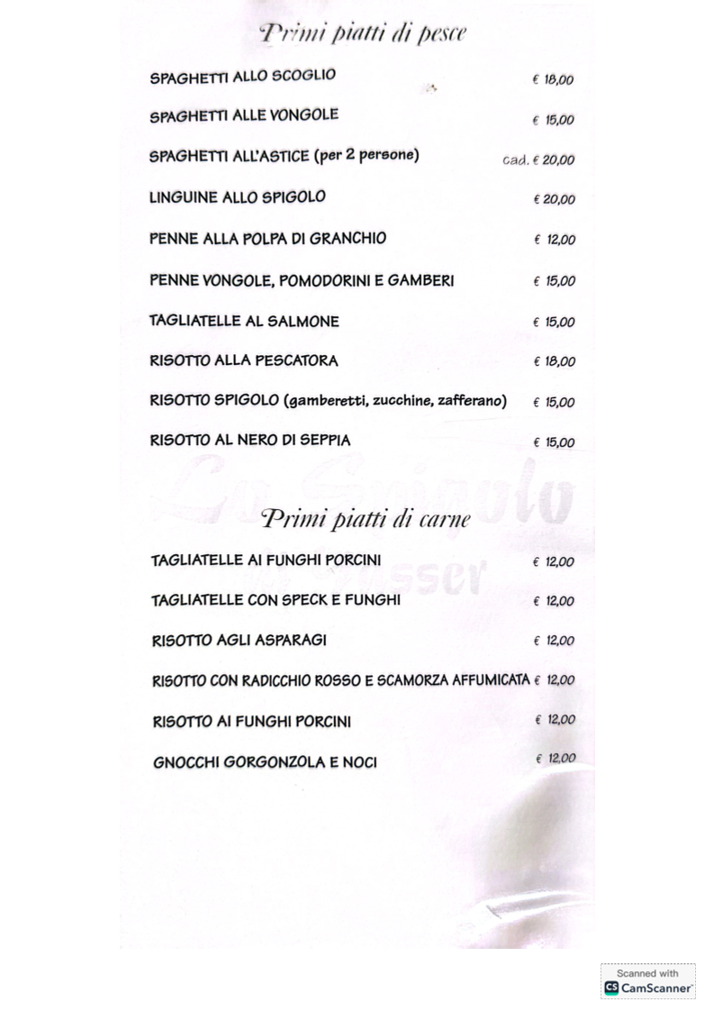 LO SPIGOLO RISTORANTE PIZZERIA Photo Menu 7