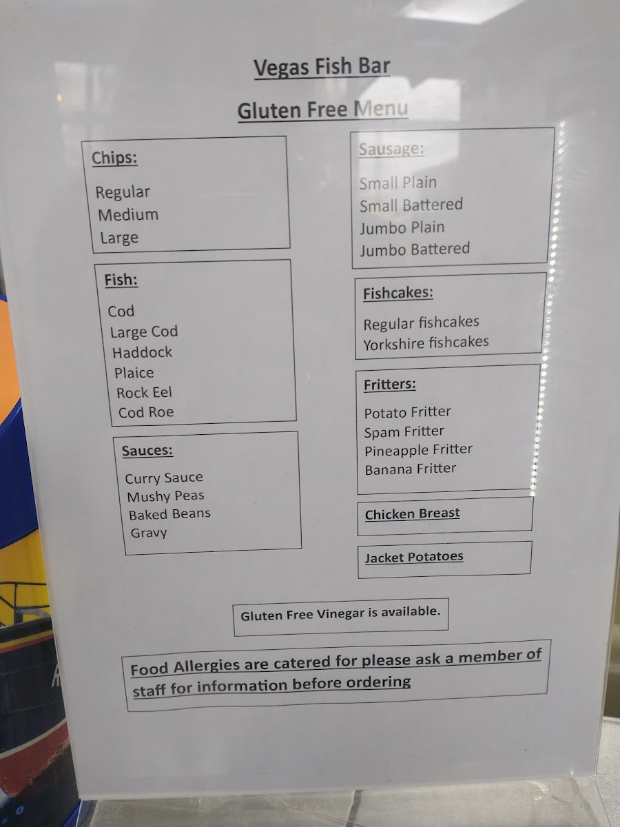 South Beach Vegas Fish Bar Photo Menu 1