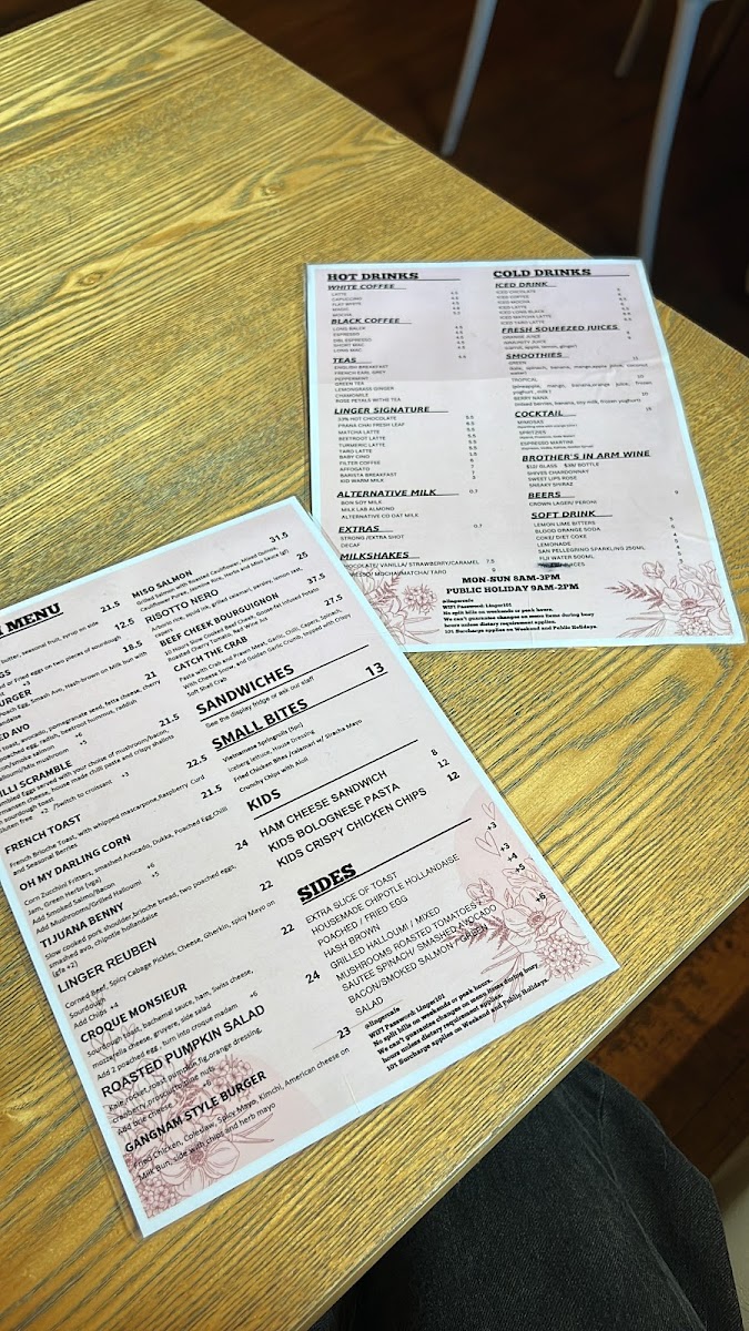 Linger Cafe Photo Menu 8