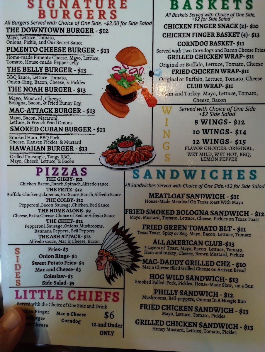 The Downtown Chief Photo Menu 6