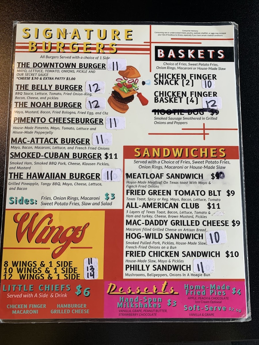 The Downtown Chief Photo Menu 8