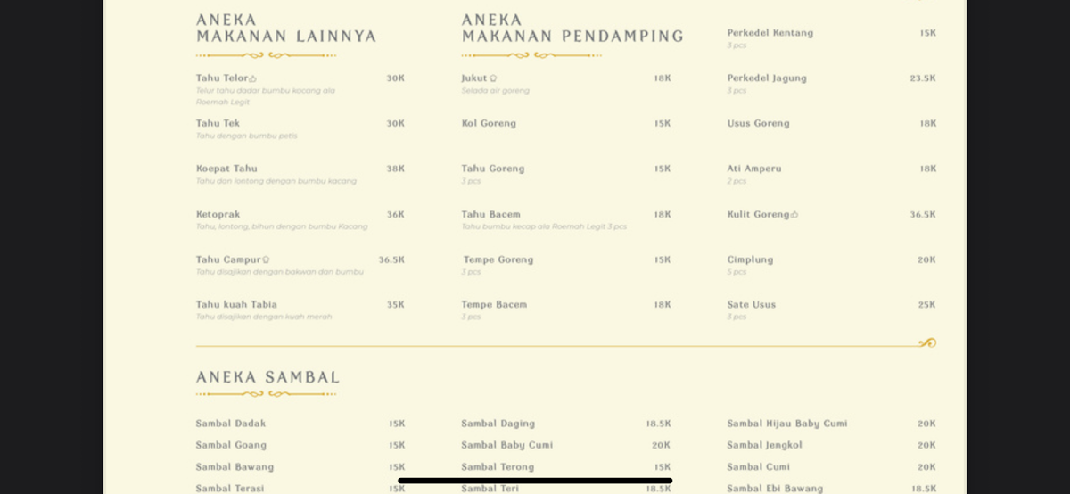 Roemah Legit Photo Menu 10