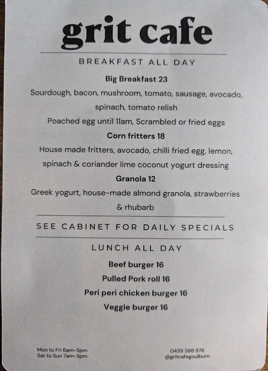 Grit Cafe Photo Menu 8
