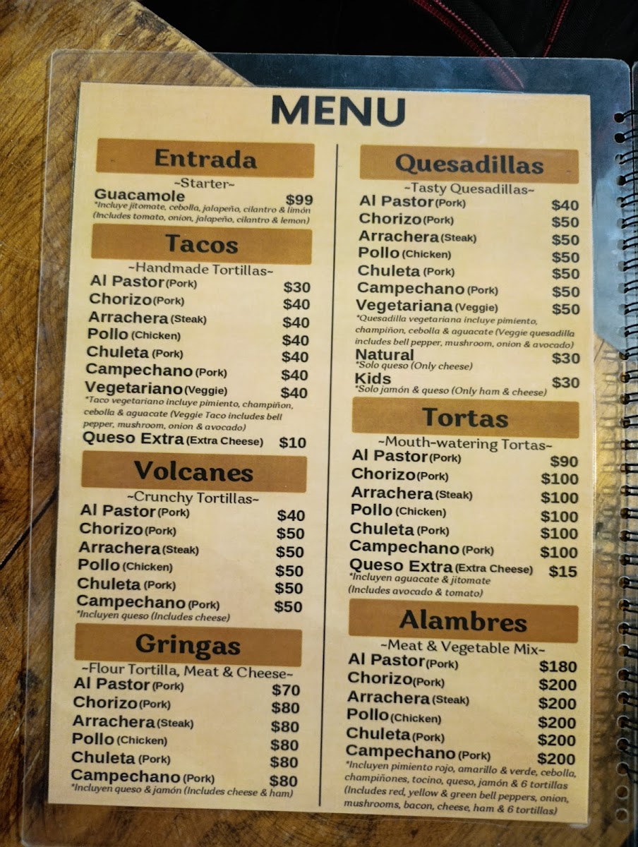 Tacos el Tio Noy Photo Menu 4