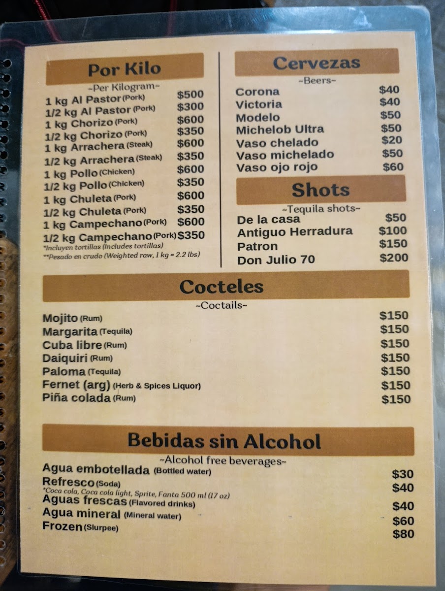 Tacos el Tio Noy Photo Menu 5