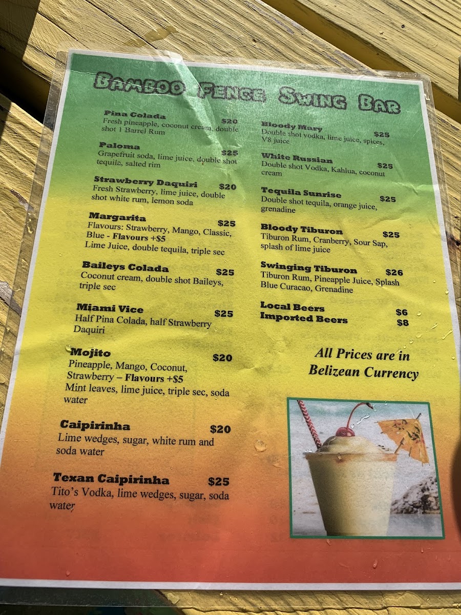 Bamboo Fence Restaurant & Swing Bar Photo Menu 8