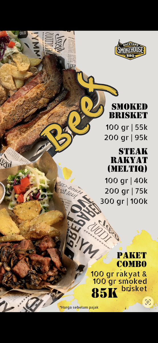 SmokeHouse Bekasi, BBQ & STEAK Photo Menu 8