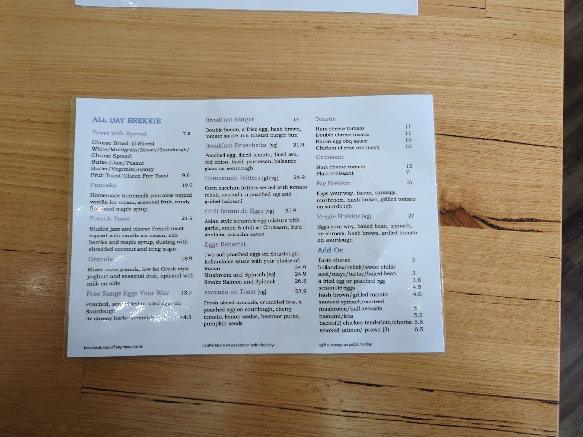 Velvet Bean Epping Photo Menu 5