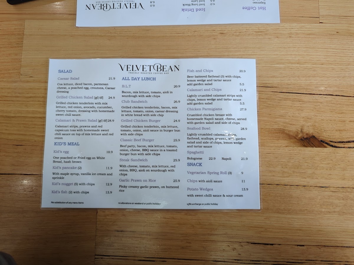Velvet Bean Epping Photo Menu 9