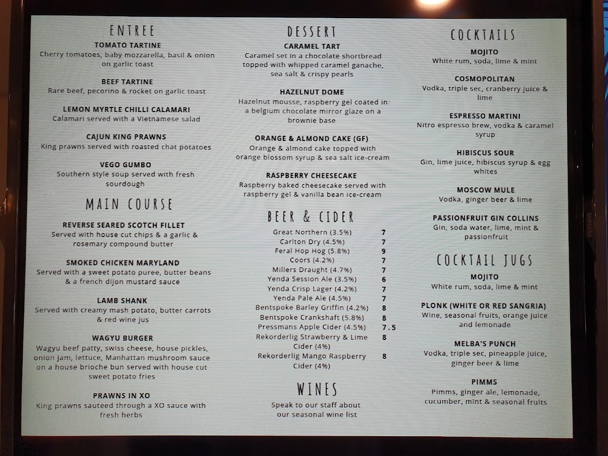 Melba's Bakehouse & Eatery Photo Menu 2