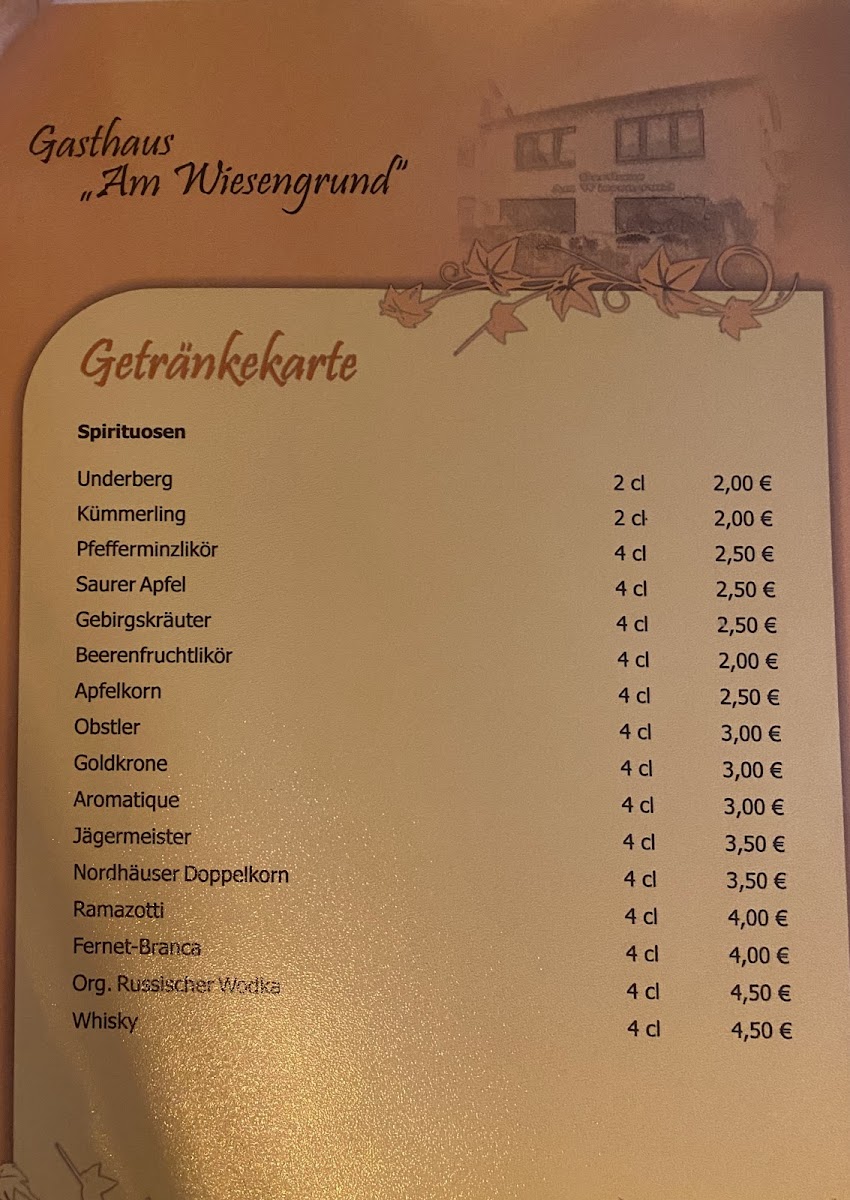 Gasthaus Am Wiesengrund Photo Menu 3