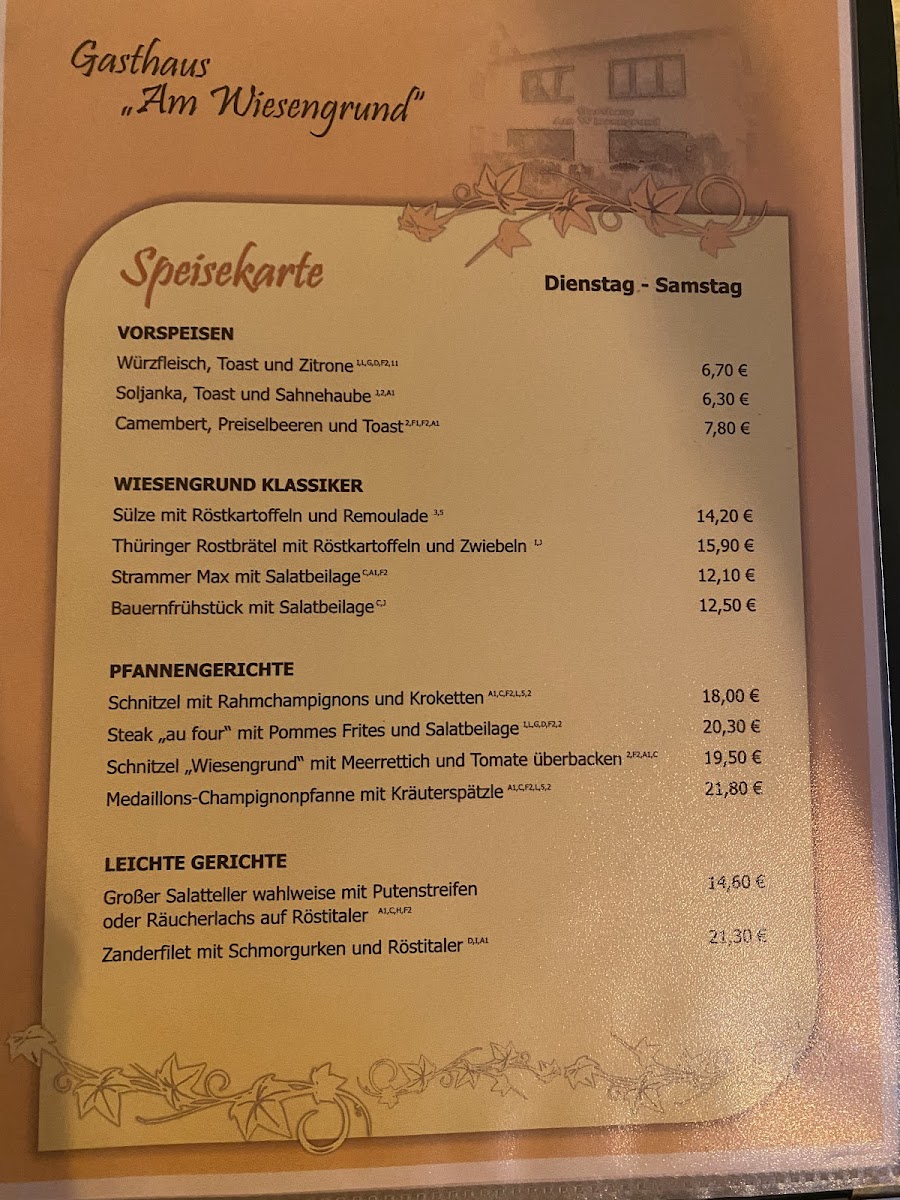 Gasthaus Am Wiesengrund Photo Menu 4