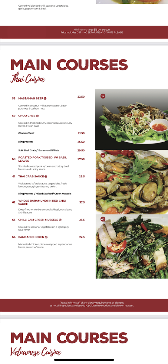 Hoa Tam Photo Menu 2