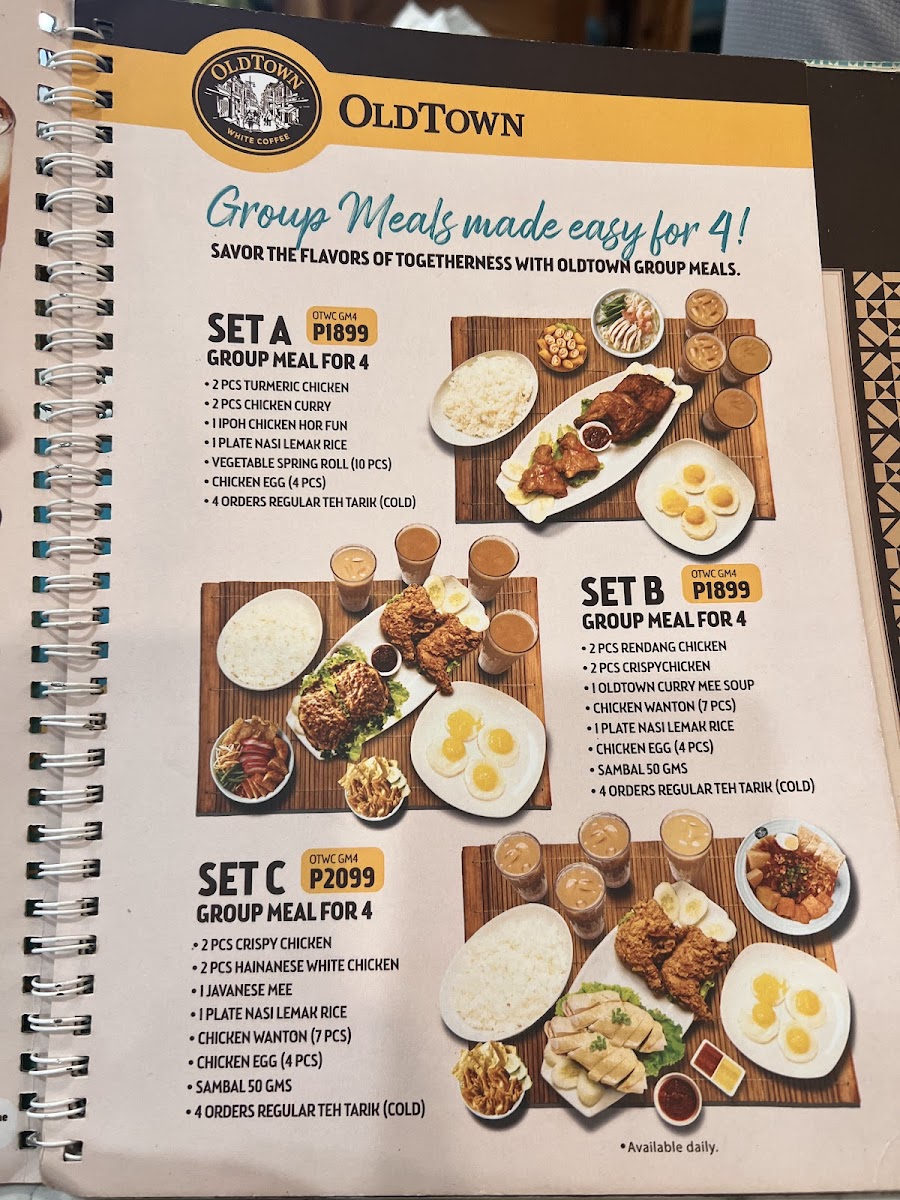OldTown White Coffee - SM City Grand Central Photo Menu 2