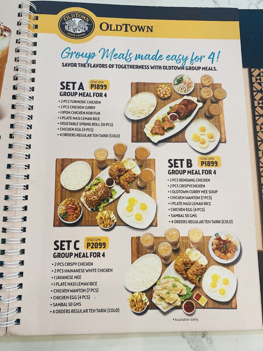 OldTown White Coffee - SM City Grand Central Photo Menu 3