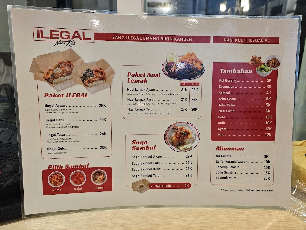 ILEGAL bloc Photo Menu 1