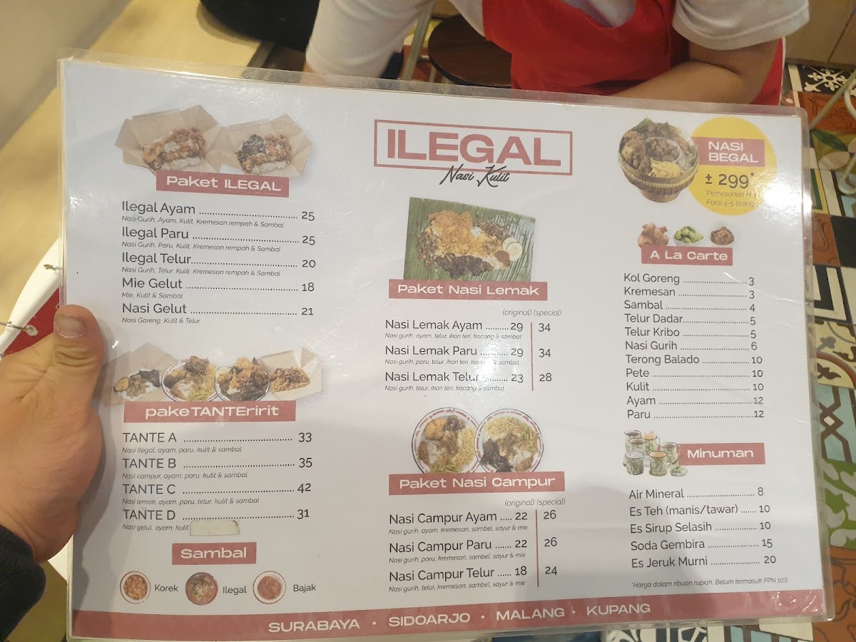 ILEGAL bloc Photo Menu 5