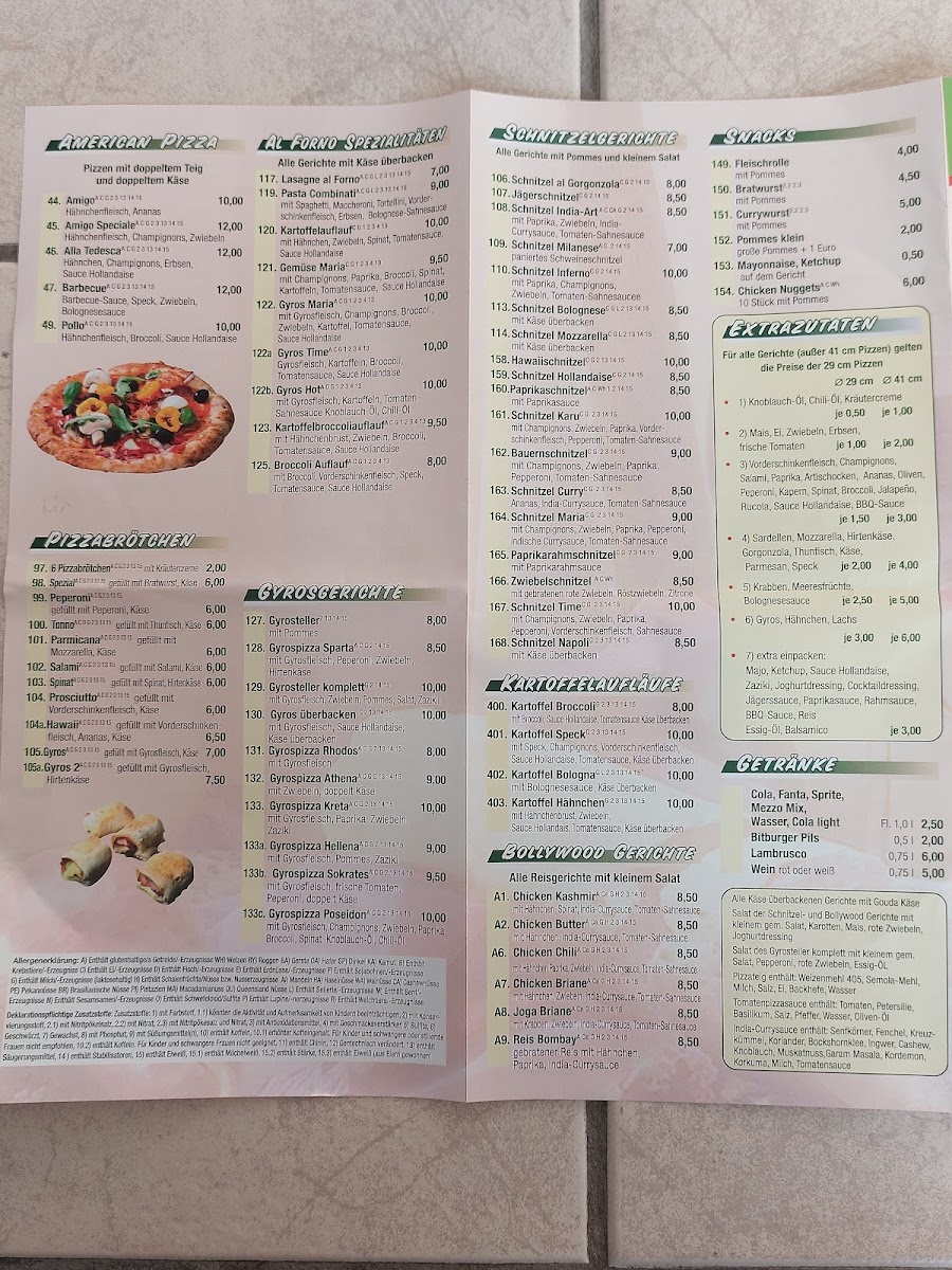 Pizzeria Maria Photo Menu 1