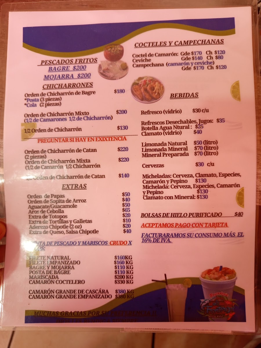 Pescaderia La Fronteriza Photo Menu 1