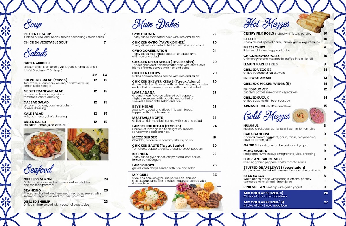 Mezze Mediterranean Grill Photo Menu 1
