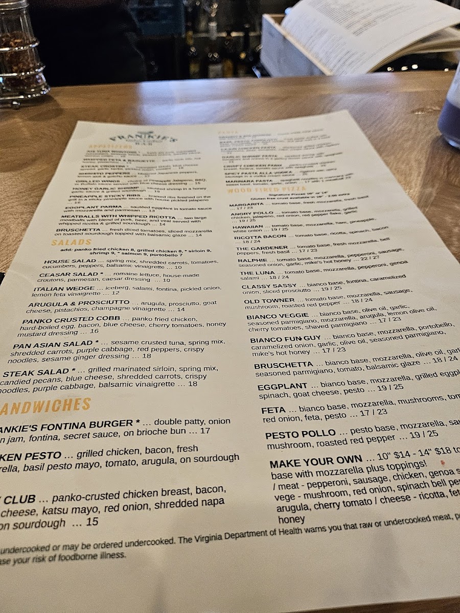 Frankie's Kitchen & Cocktail Bar Photo Menu 7