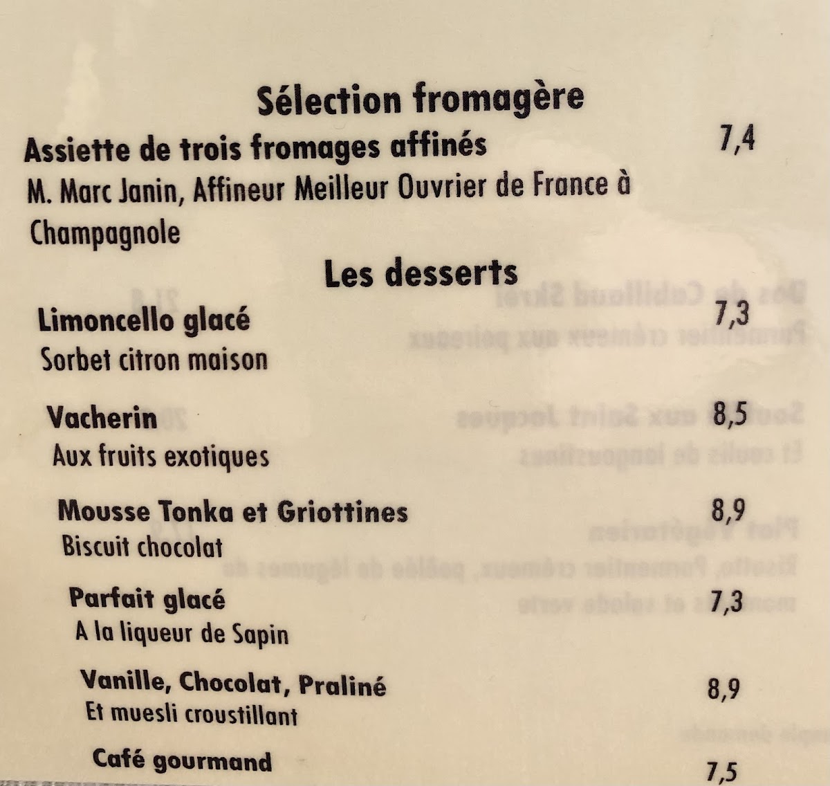 La Maison d'à côté Photo Menu 1