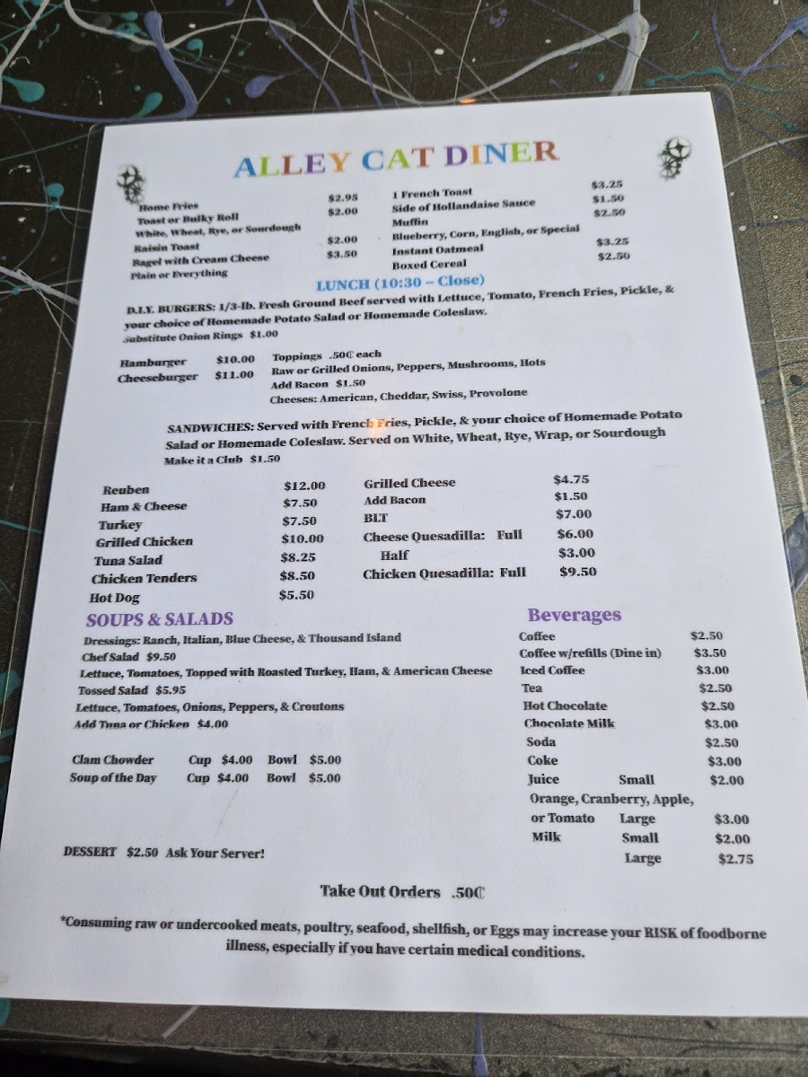 Alley Cat Diner Photo Menu 4
