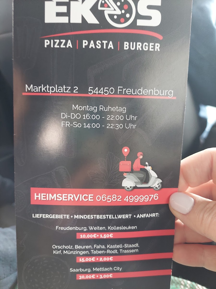 Eko‘s Pizza Pasta Burger Photo Menu 3