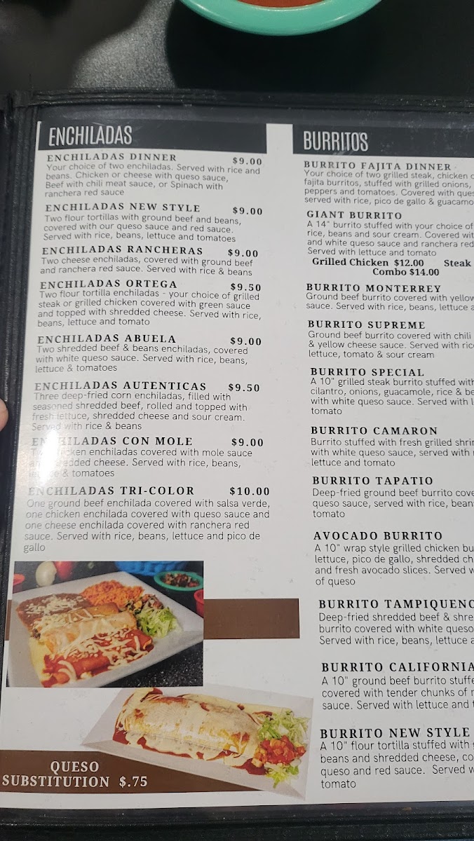 Ortega's Mexican Grill Photo Menu 1