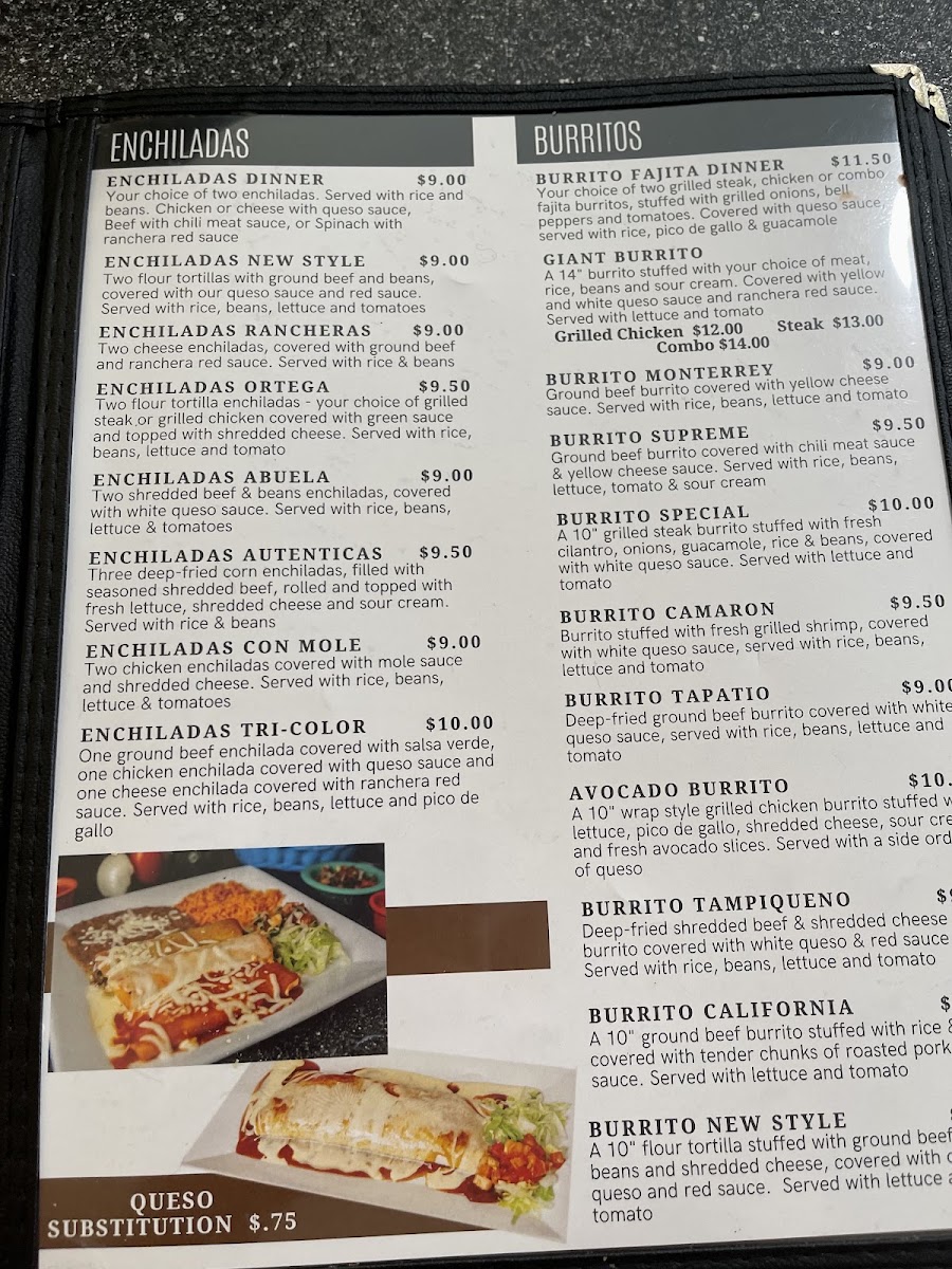Ortega's Mexican Grill Photo Menu 2