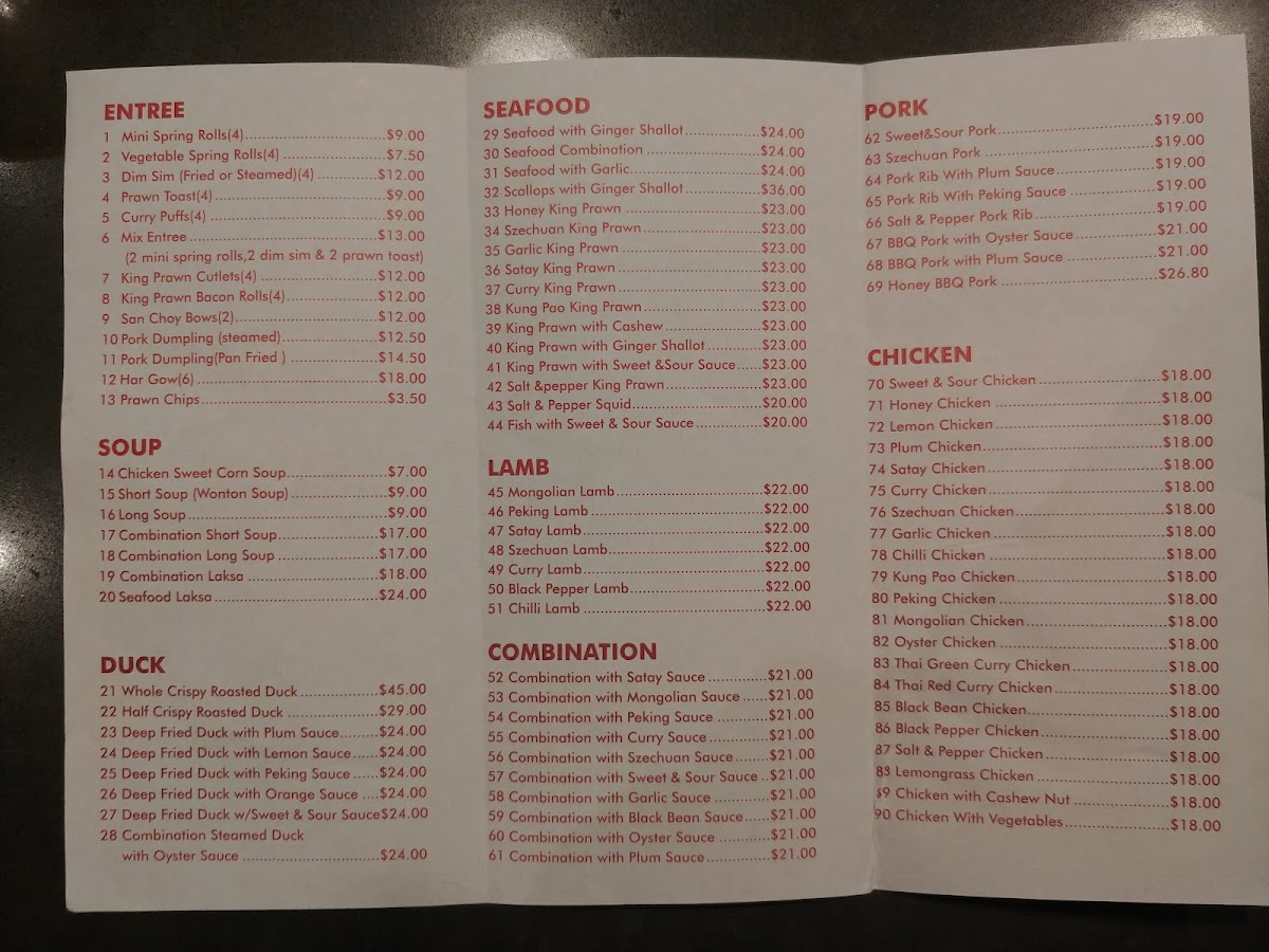 Wynn's Asian Takeaway Photo Menu 2